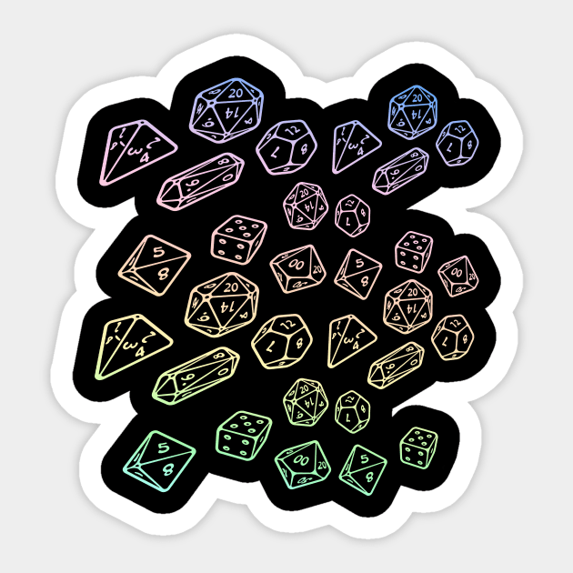 It's Raining Dice Sticker by TTRPG Community